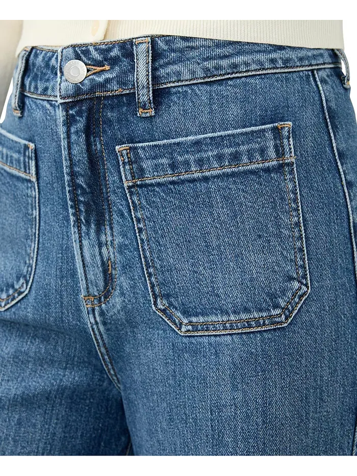 Женские джинсы в стиле 70-х с высокой посадкой и широкими штанинами Silver Jeans Co. — изображение 5 из 6, синий
