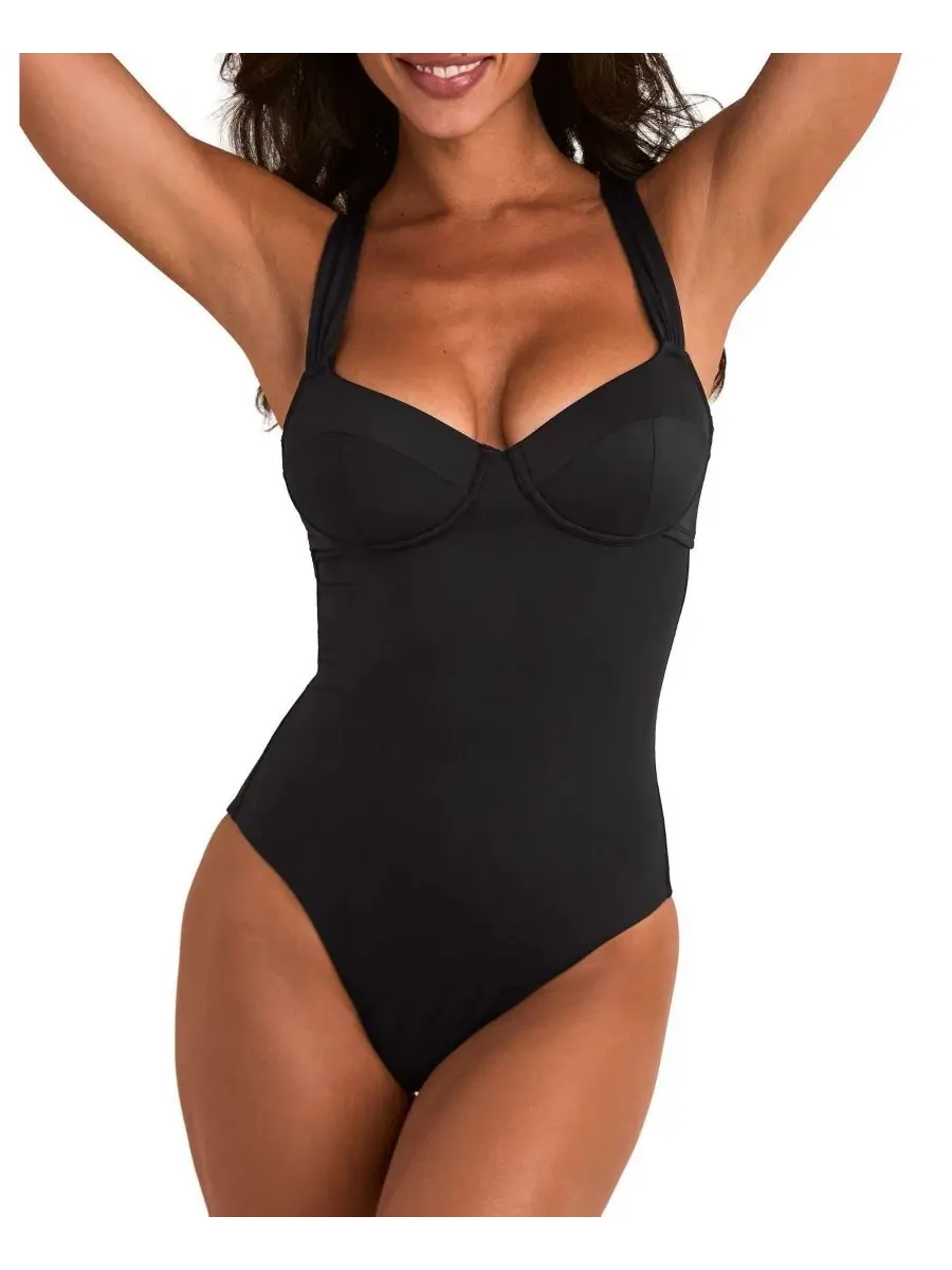 Женский слитный купальник Cariba Swimwear Adore Me — изображение 3 из 6, черный