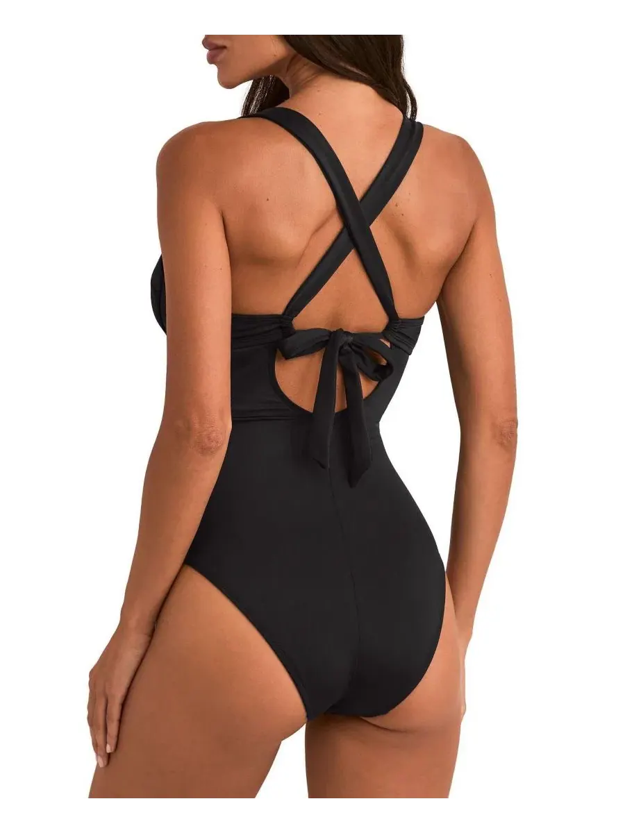 Женский слитный купальник Cariba Swimwear Adore Me — изображение 4 из 6, черный