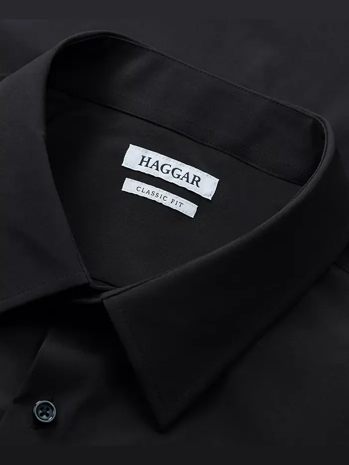 Рубашка Smart Wash Classic Fit для мужчин больших и высоких размеров Haggar — изображение 4 из 11, черный