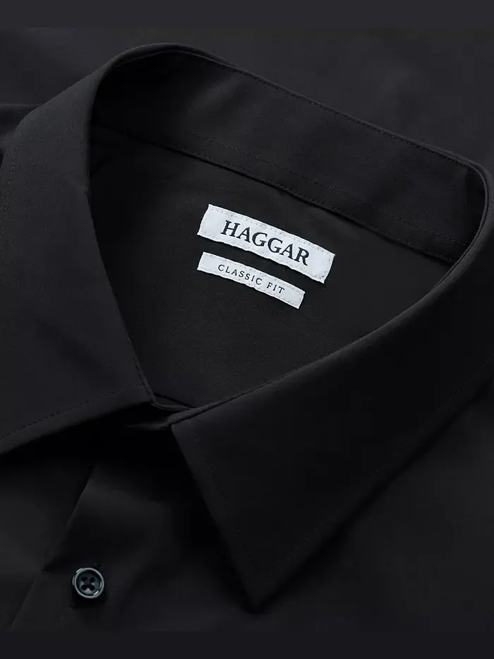 Рубашка Smart Wash Classic Fit для мужчин больших и высоких размеров Haggar — изображение 8 из 11, черный