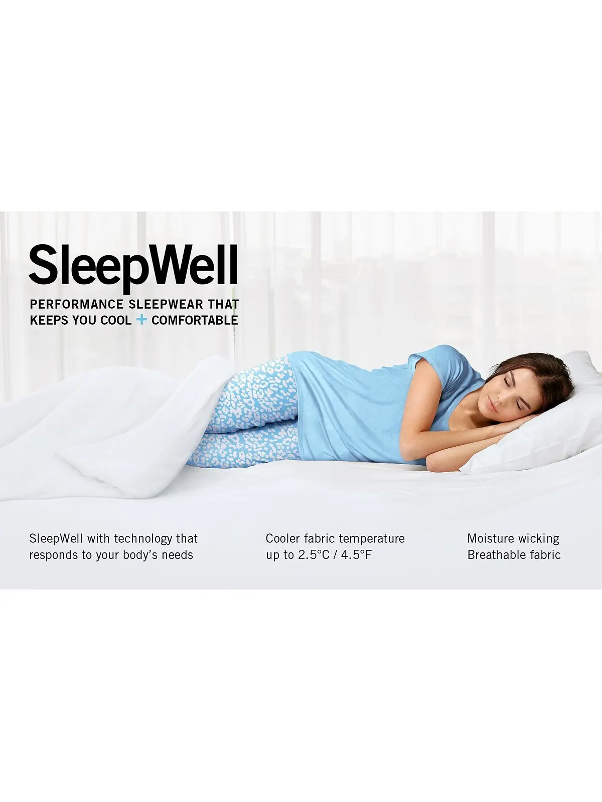 Базовые разделители футболки и брюк Sleepwell с технологией регулирования температуры Hue — 62