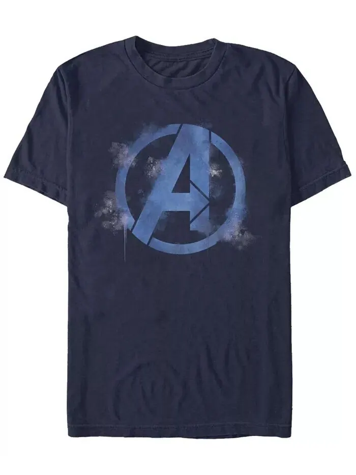 Мужская футболка с короткими рукавами и логотипом Avengers Spray Crew Fifth Sun — изображение 1 из 1, темно-синий