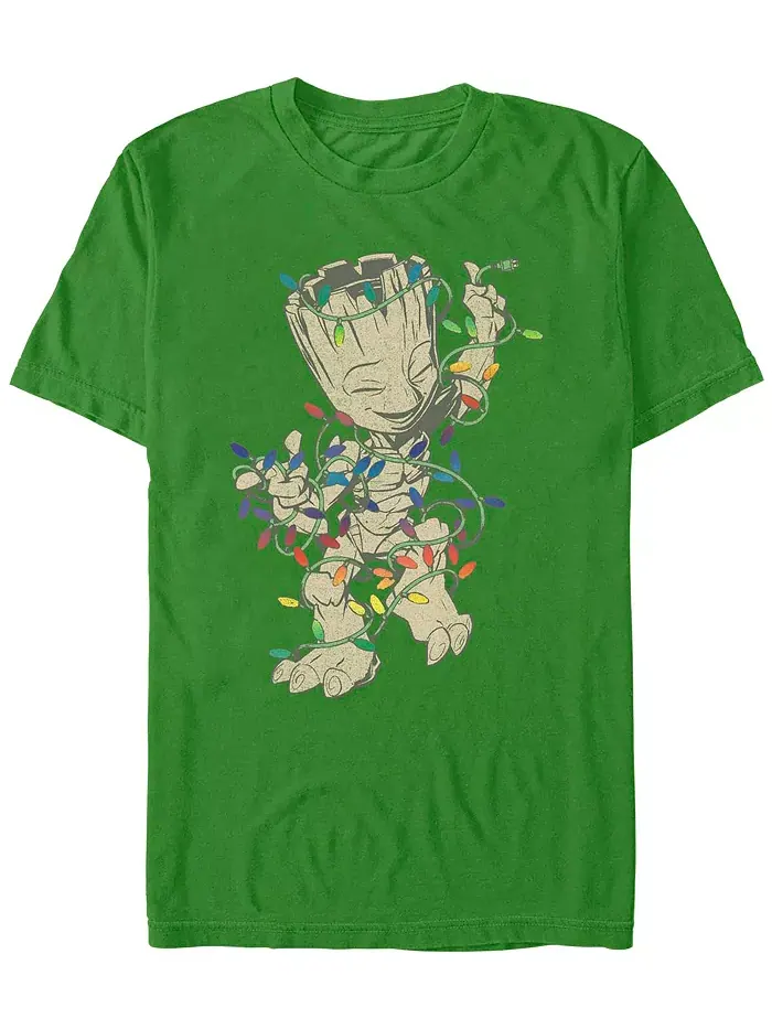 Мужская футболка с коротким рукавом Guardians of the Galaxy Classic Jingle Groot Simplified Fifth — изображение 1 из 1