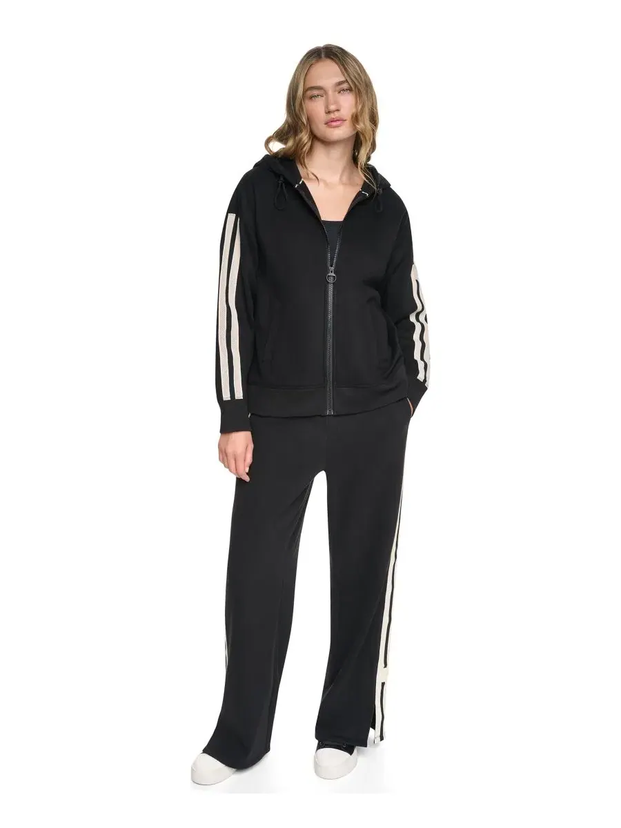 Худи с полноценной застежкой-молнией, с текстурированной лентой DKNY Sport — изображение 2 из 4, черный