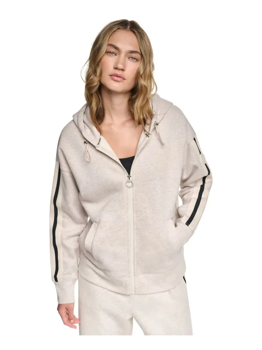 Женская худи с полной застежкой-молнией DKNY Sport, Cortado Heather — изображение 1 из 4