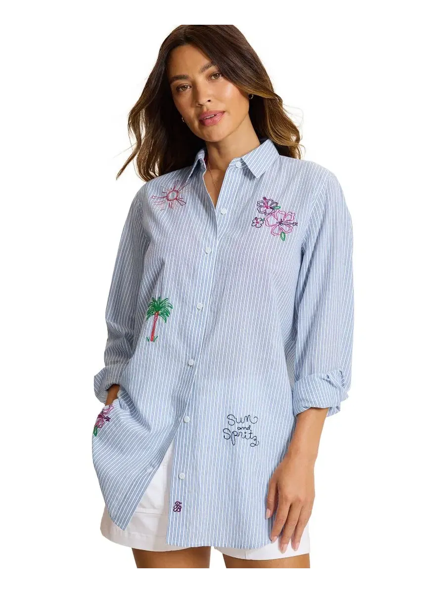 Пляжная рубашка Tommy Bahama — изображение 1 из 3, синий