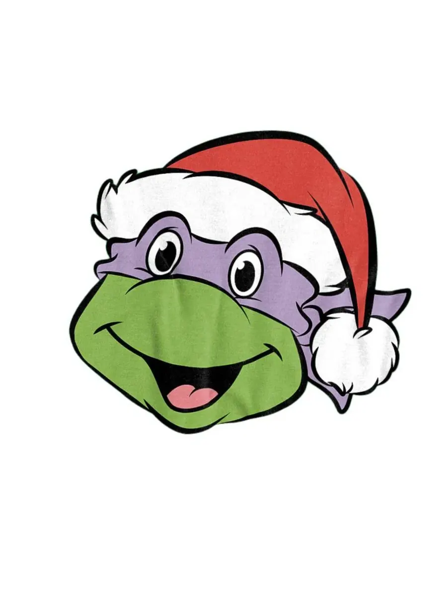 Футболка с принтом Donatello Christmas Hat Teenage Mutant Ninja Turtles — изображение 2 из 3, зеленый
