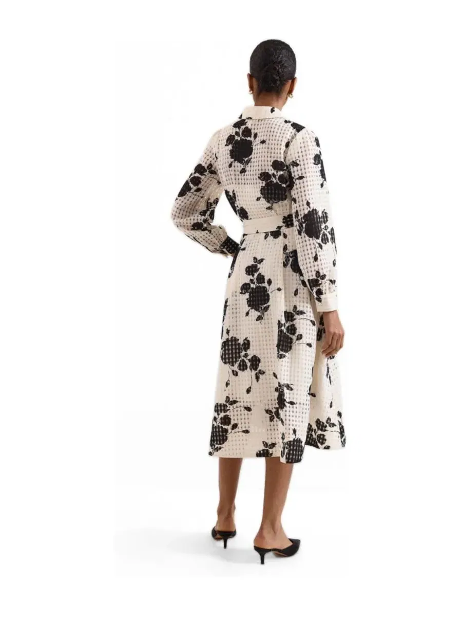 Платье-рубашка с поясом Natalie Floral Phase Eight — изображение 3 из 7, белый