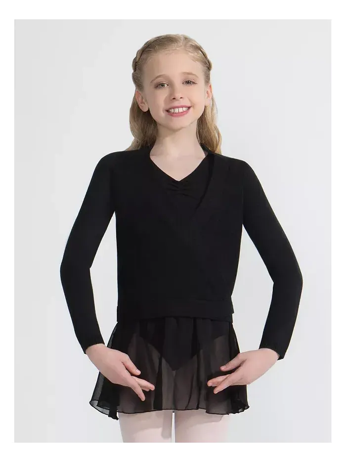 Детский вязаный кардиган - для девочек Capezio — изображение 3 из 4, черный