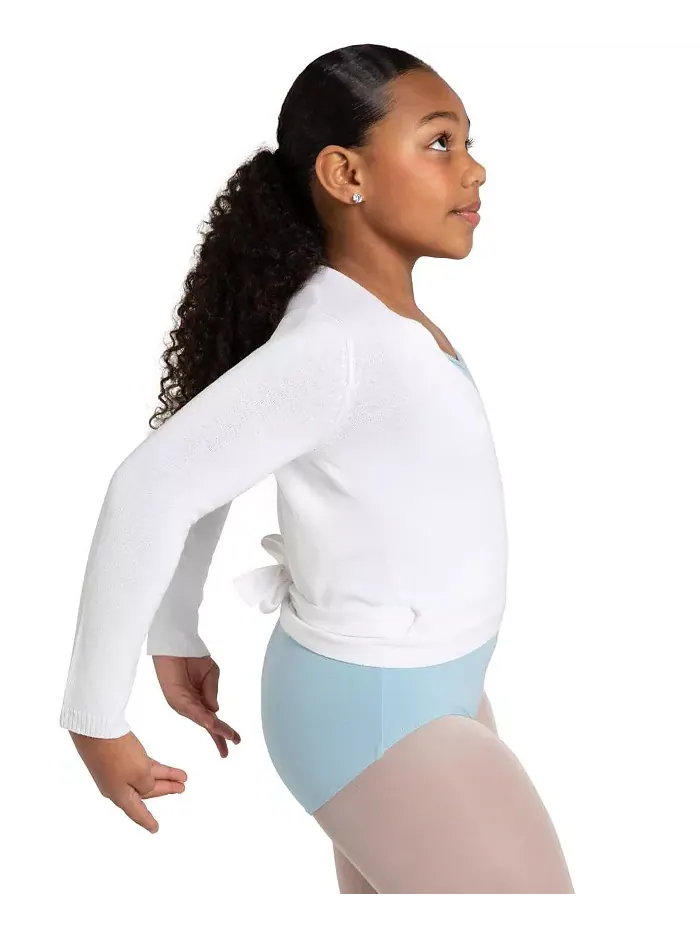 Детский вязаный кардиган - для девочек Capezio — изображение 2 из 4, белый