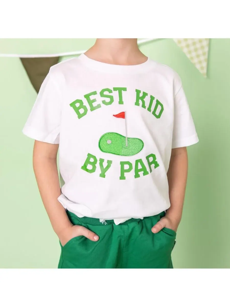 Детская футболка с коротким рукавом "Best By Par Patch" для мальчиков Sweet Wink — изображение 3 из 4, белый