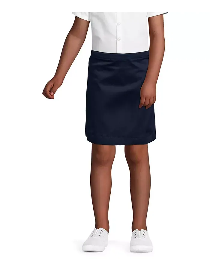 Юбка-шорты Chino для старшеклассниц Slim Blend выше колена Lands' End