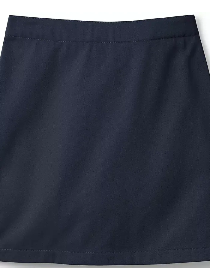 Юбка-шорты Chino для старшеклассниц Slim Blend выше колена Lands' End — изображение 2 из 3, классический темно-синий