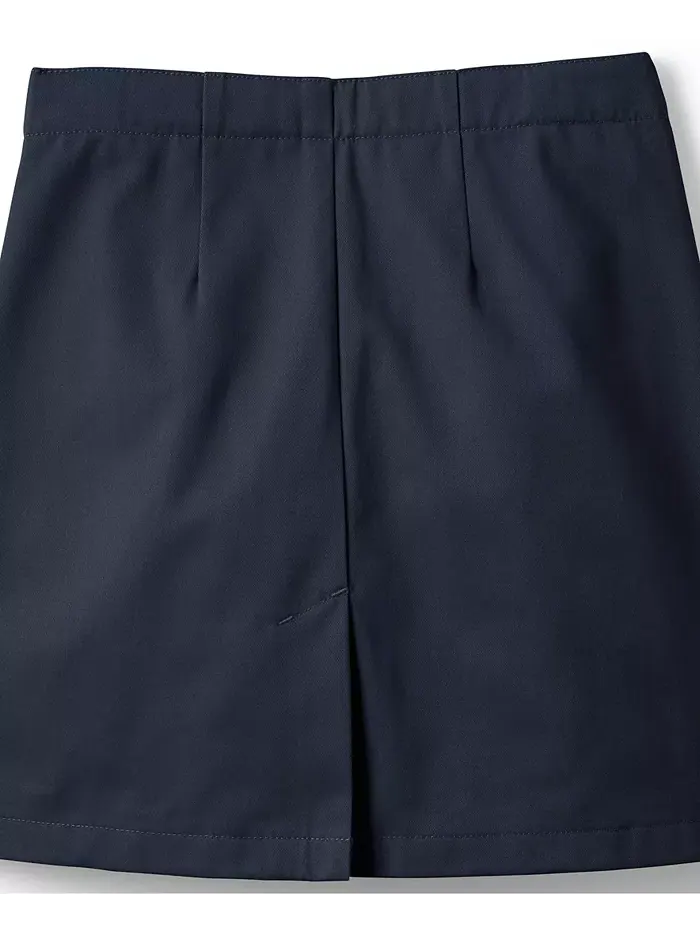 Юбка-шорты Chino для старшеклассниц Slim Blend выше колена Lands' End — изображение 3 из 3, классический темно-синий