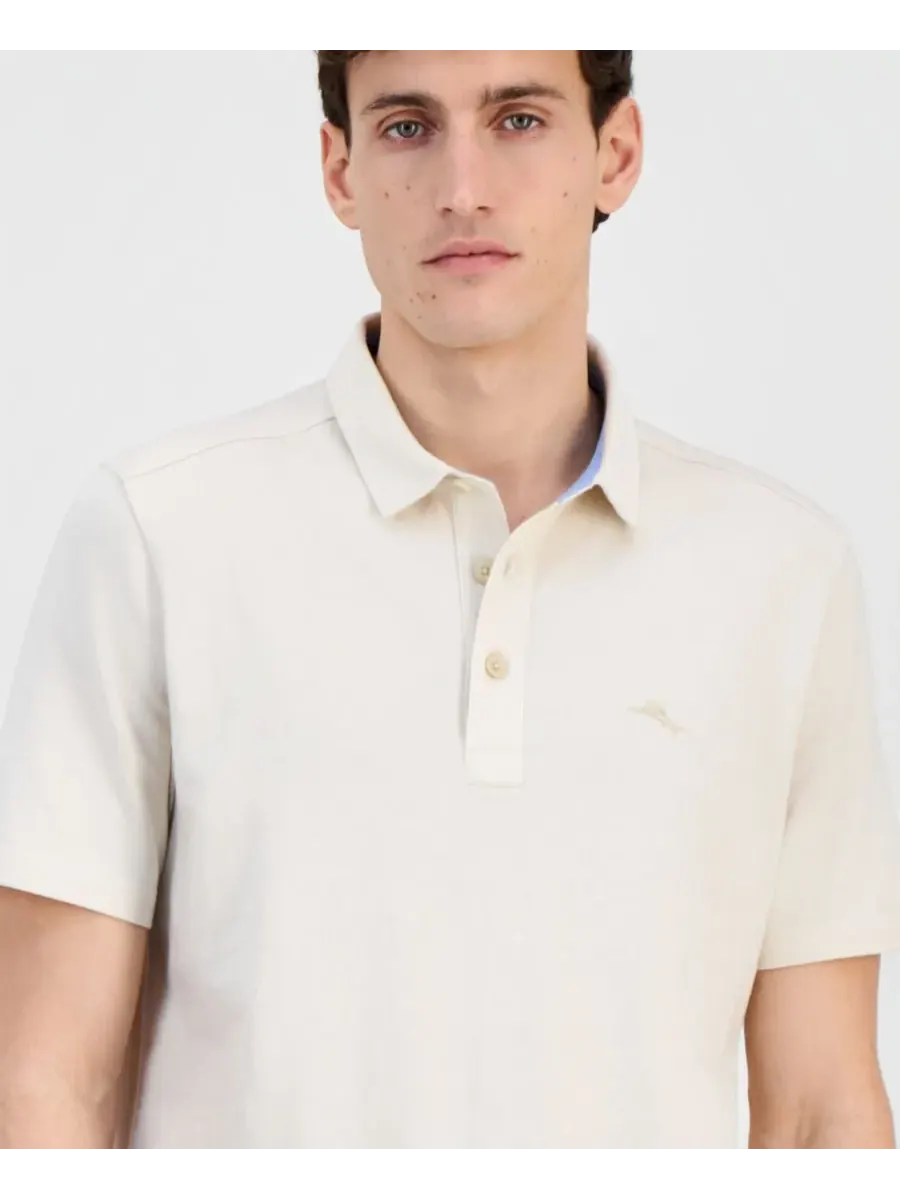 Tommy Bahama Мужская поло-рубашка с коротким рукавом Anchored — изображение 2 из 3, овсяный