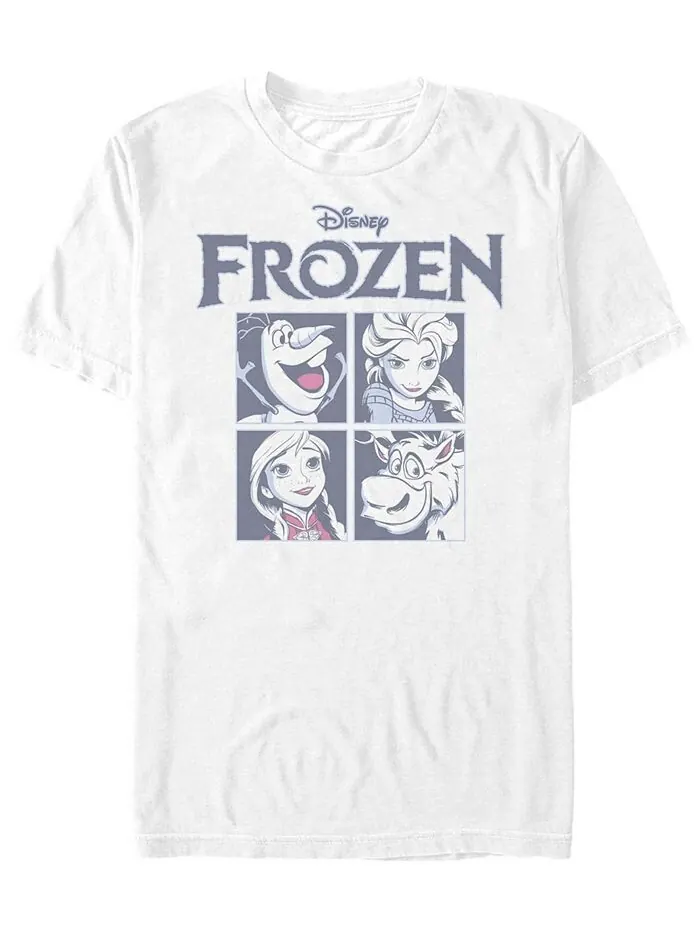 Мужская футболка Disney Frozen Group Box Up с короткими рукавами Fifth Sun — изображение 1 из 1, белый