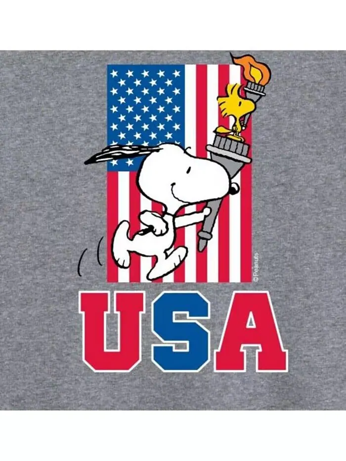 Футболка больших размеров с графическим рисунком USA Torch Hybrid Apparel — изображение 2 из 3, серый
