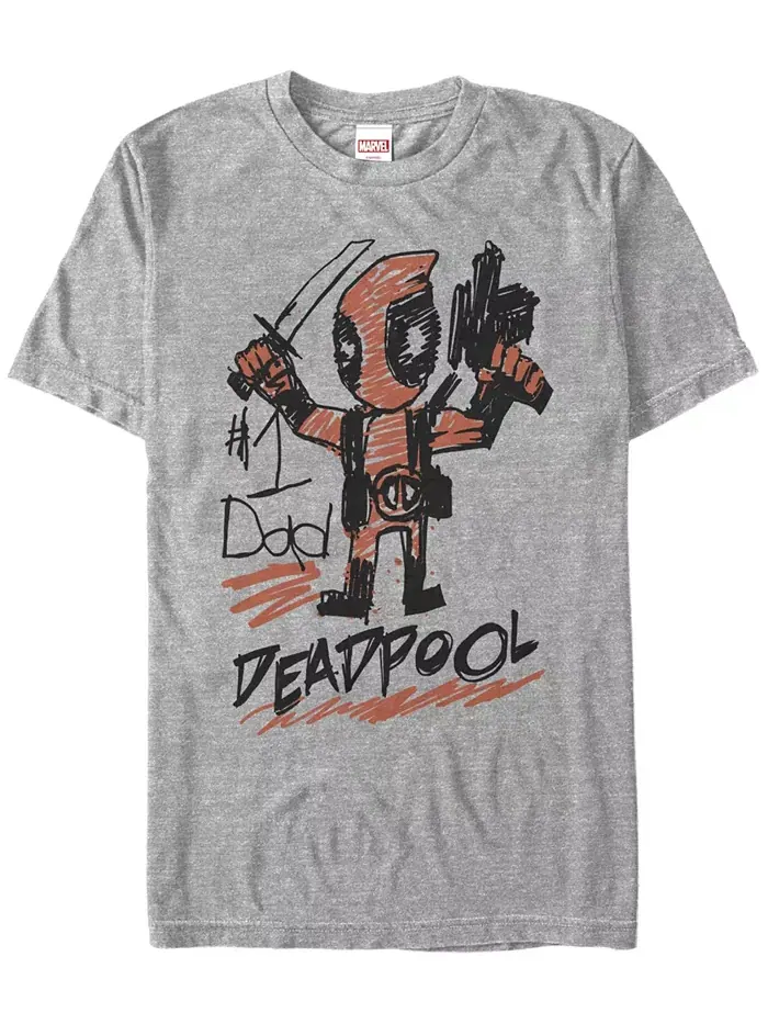 Мужская футболка с коротким рукавом Deadpool Dad Fifth Sun — изображение 1 из 3, приглушенный