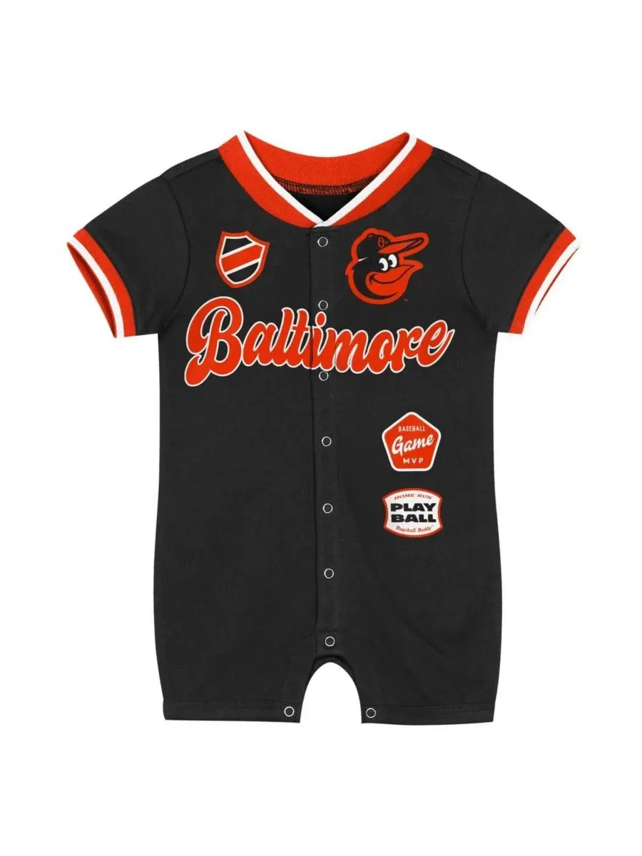 Детский черный комбинезон Baltimore Orioles для мальчиков и девочек Outerstuff — изображение 2 из 3