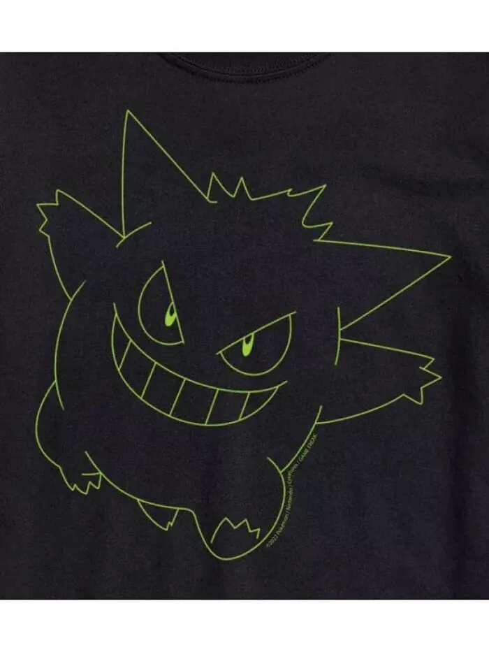Мужская футболка с короткими рукавами Hybrid Apparel Gengar Big Face AIRWAVES — изображение 2 из 3, черный