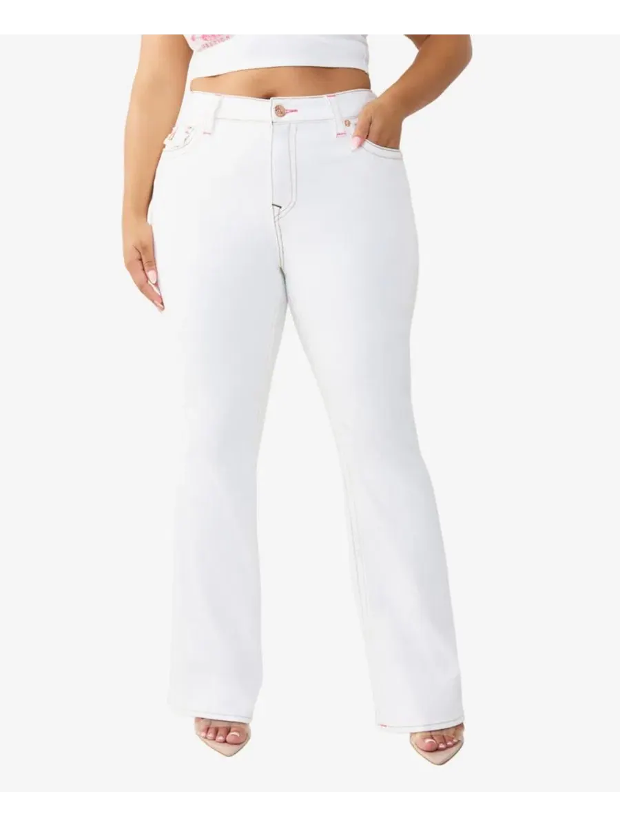 Джинсы Becca Bootcut Flap Jeans больших размеров True Religion — изображение 1 из 3, белый