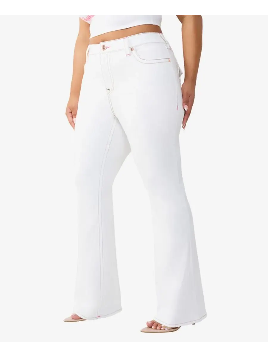 Джинсы Becca Bootcut Flap Jeans больших размеров True Religion — изображение 2 из 3, белый