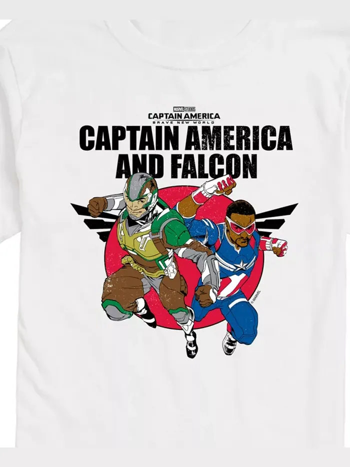 Мужская футболка с коротким рукавом Captain America Brave New World Falcon AIRWAVES — изображение 2 из 3, белый