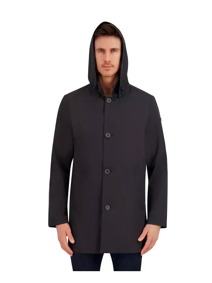 Мужское дождевое пальто Rain Tek Transitional с отстегивающимся капюшоном Vince Camuto — изображение 4 из 6, черный