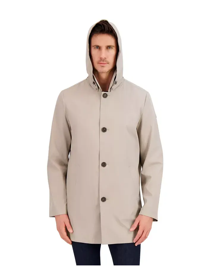 Мужское дождевое пальто Rain Tek Transitional с отстегивающимся капюшоном Vince Camuto — изображение 3 из 6, цементный