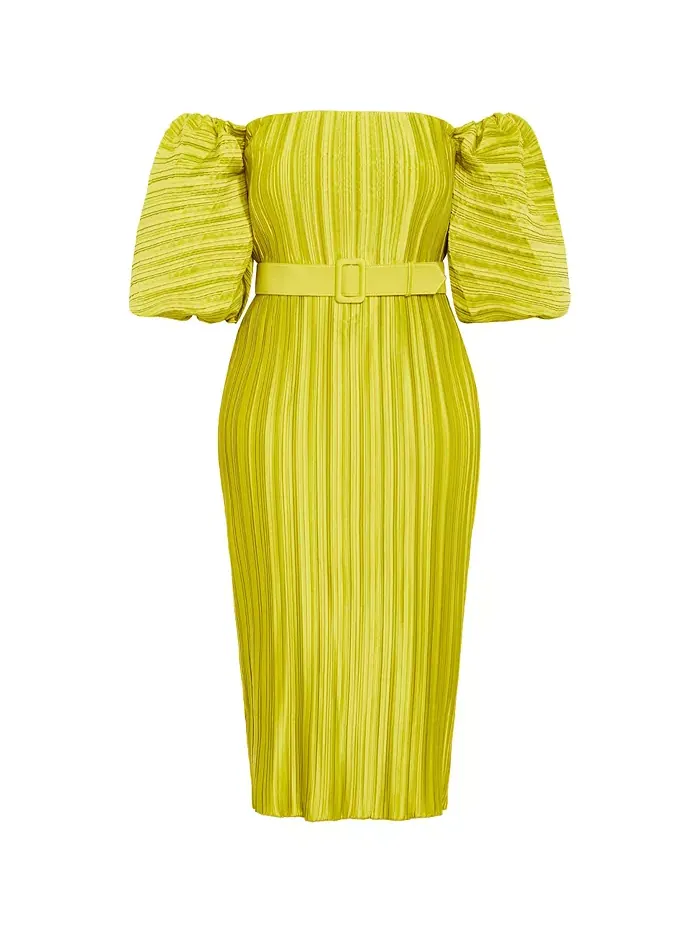 Платье с плиссировкой Krista Plus Size CITY CHIC — изображение 3 из 3, шарву