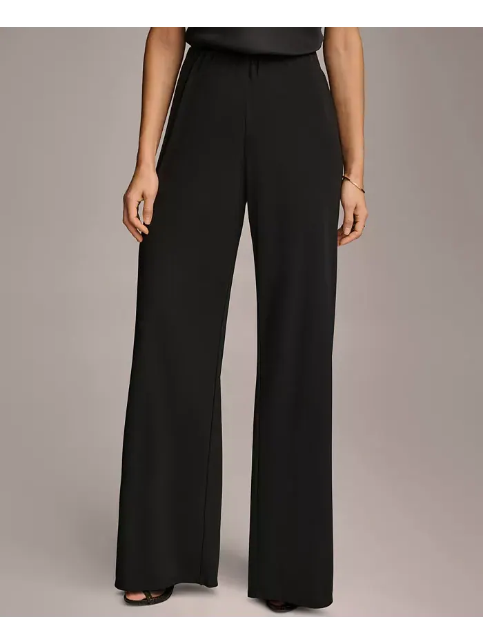 Женские брюки-клеш из джерси Donna Karan New York — изображение 1 из 5, черный