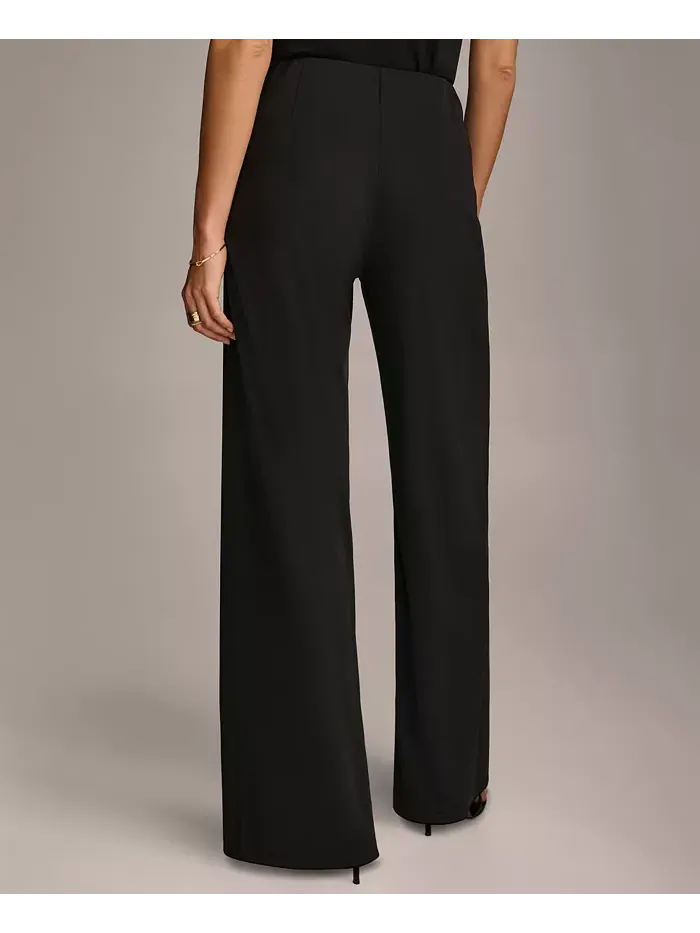 Женские брюки-клеш из джерси Donna Karan New York — изображение 2 из 5, черный