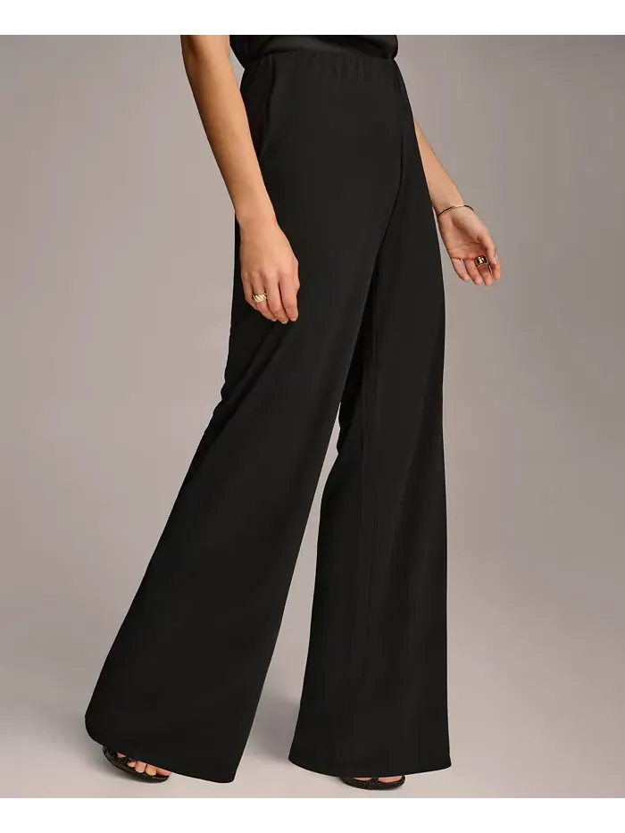 Женские брюки-клеш из джерси Donna Karan New York — изображение 3 из 5, черный