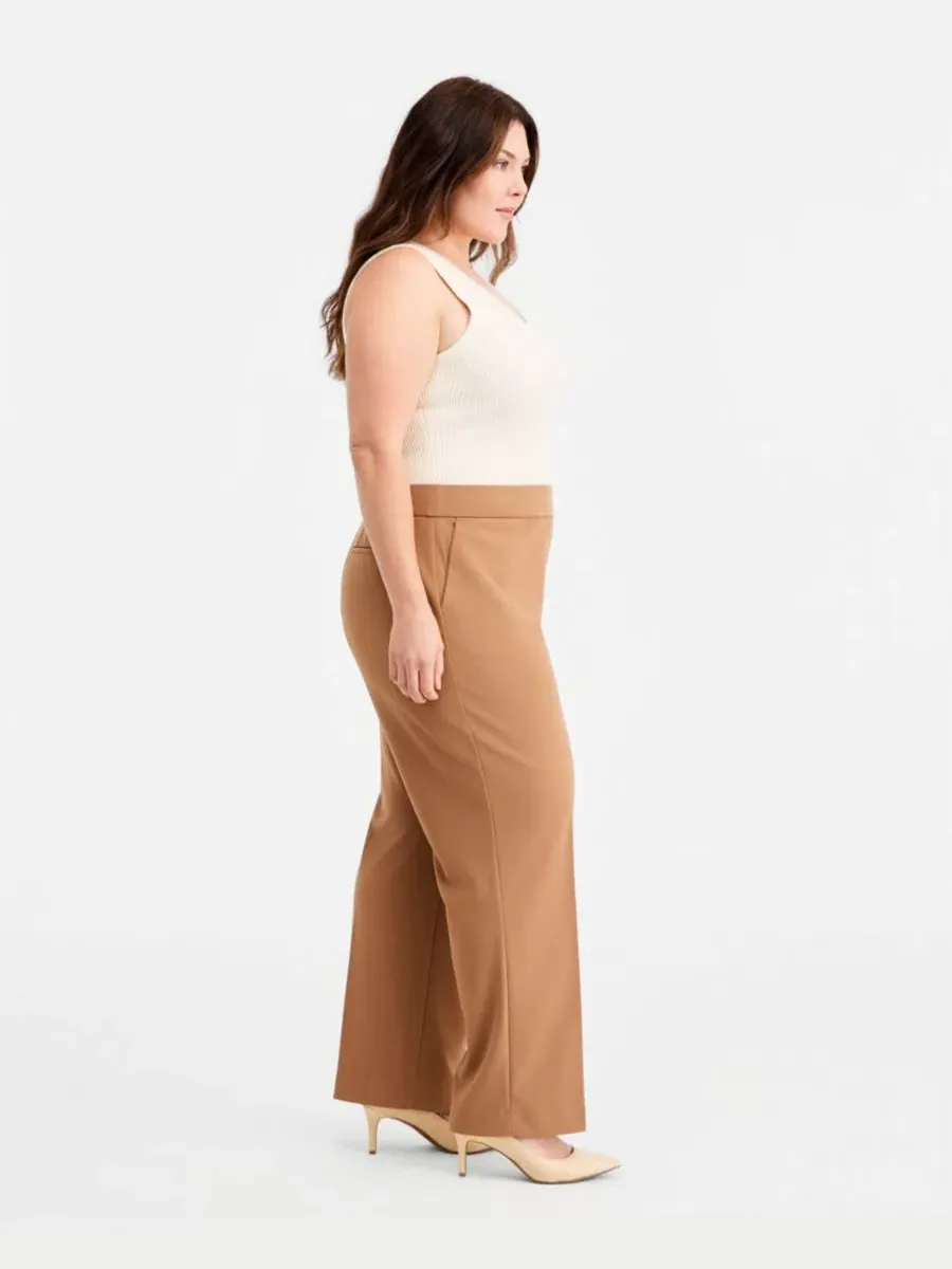 Брюки прямого кроя с высокой посадкой Plus Size High Rise Straight Leg Pants Anne Klein Essentials — изображение 3 из 4
