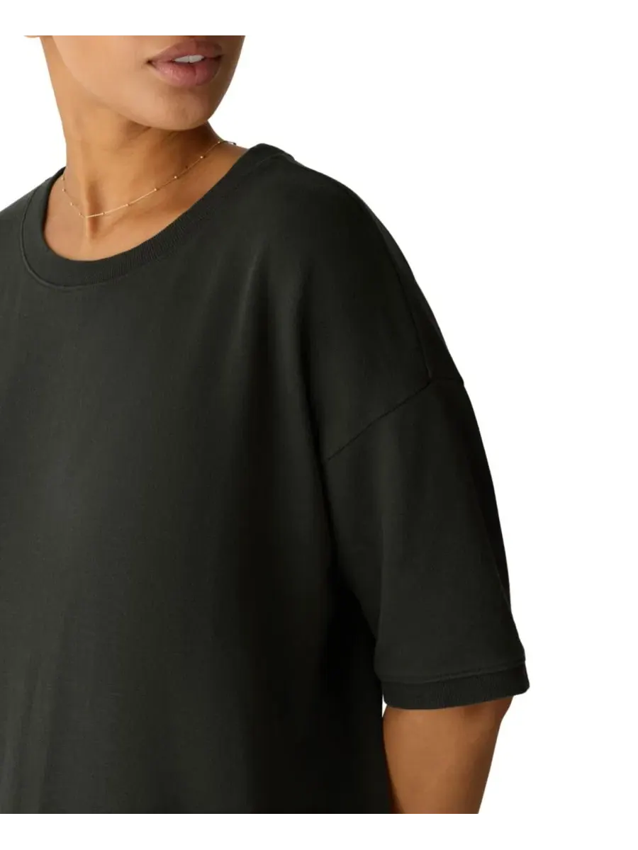 Платье свободного кроя с боковыми разрезами Eileen Fisher — изображение 3 из 4, водорослевый