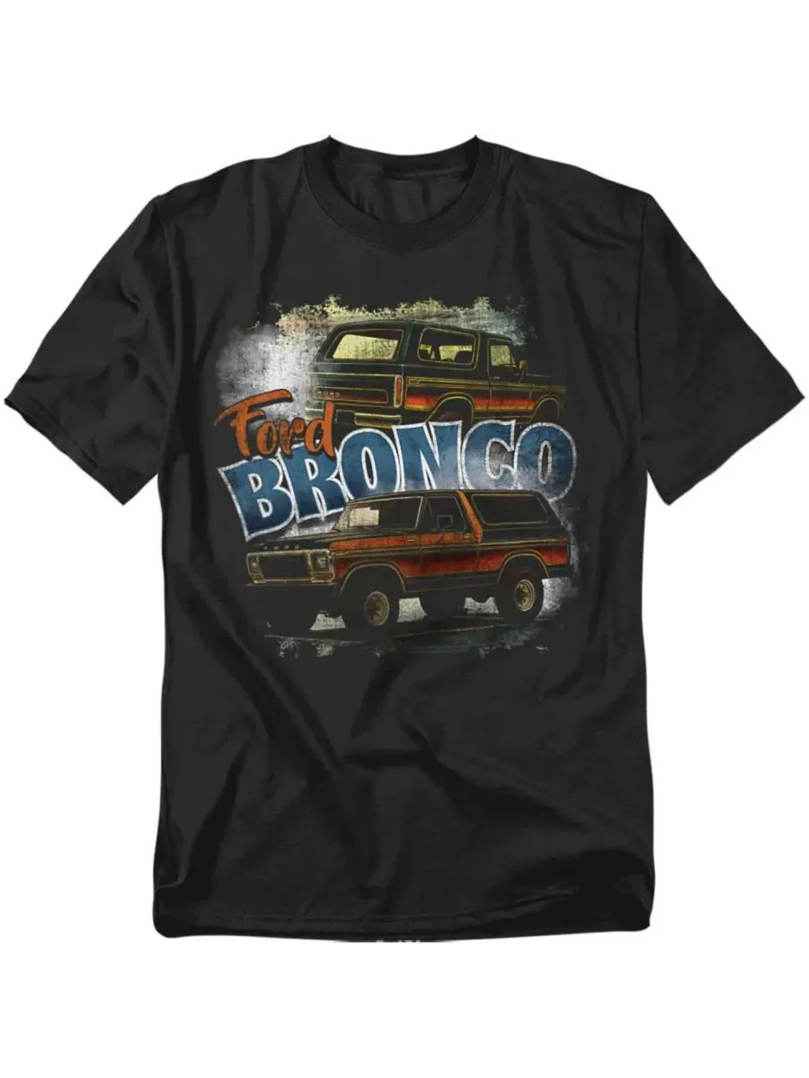Футболка мужская с длинным рукавом Ford Bronco Clouded Mustang — изображение 1 из 3, черный