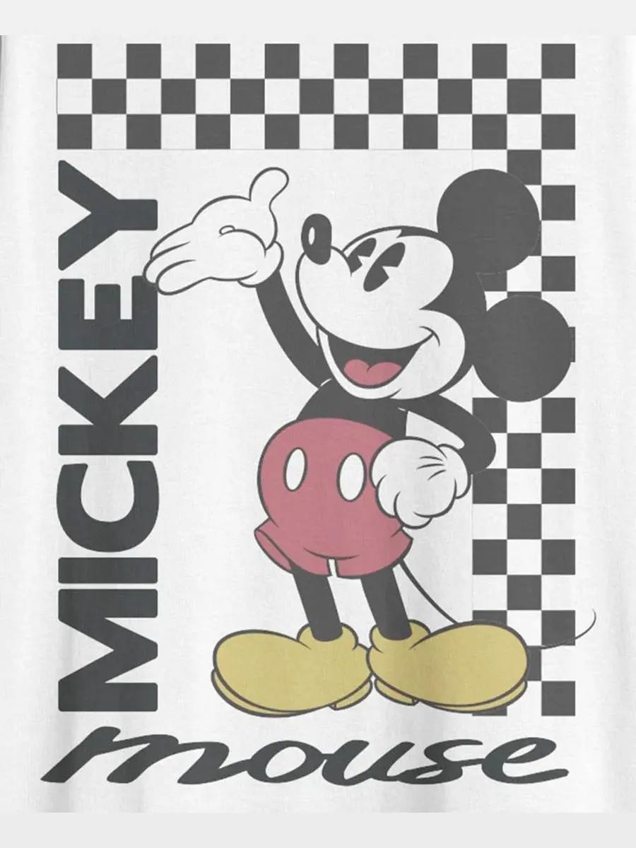 Футболка с коротким рукавом Mickey Classic Checkered Fifth Sun — изображение 3 из 3, белый