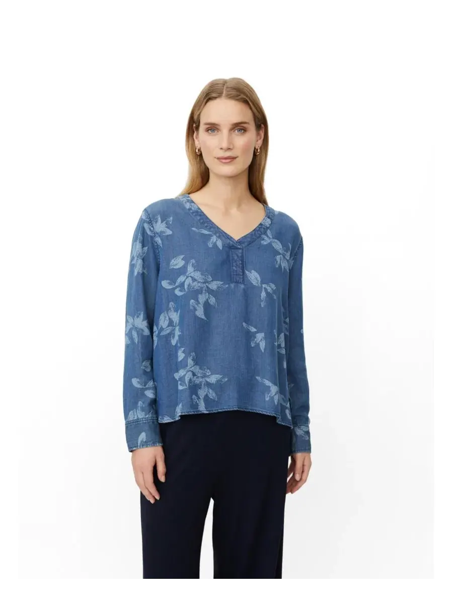 Блузка с длинным рукавом MaDariane Floral Long-Sleeve Denim Blouse Masai Copenhagen — изображение 1 из 6