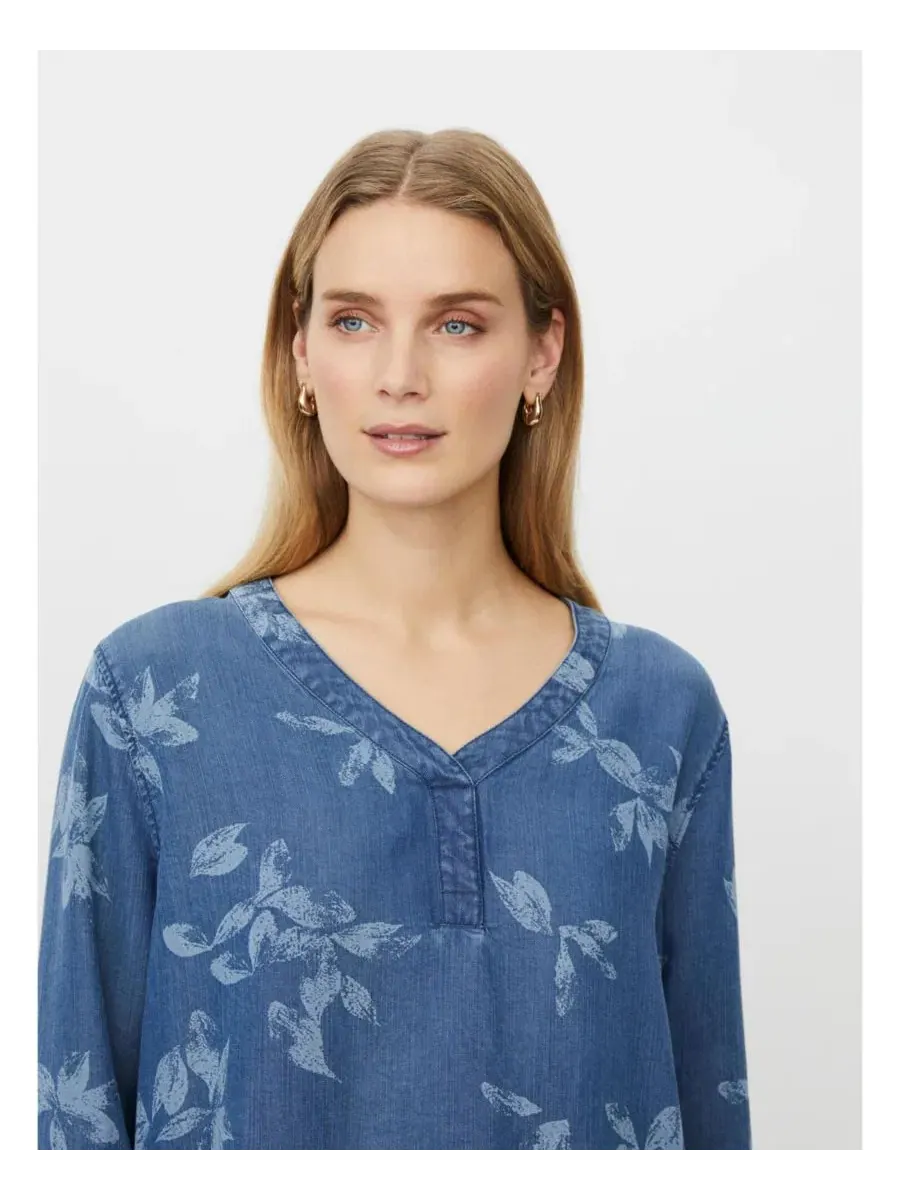 Блузка с длинным рукавом MaDariane Floral Long-Sleeve Denim Blouse Masai Copenhagen — изображение 4 из 6