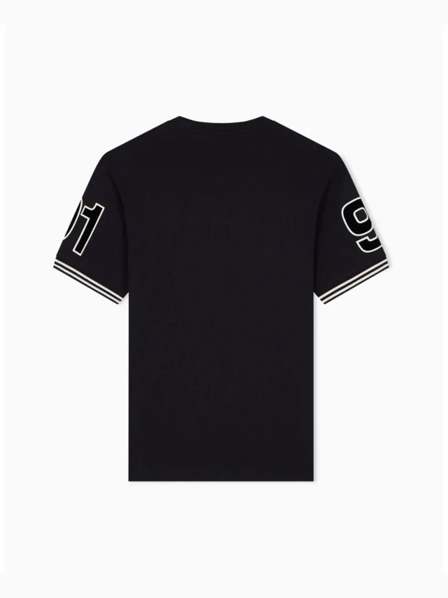 Футболка с принтом Multi Badge A|X Armani Exchange — изображение 3 из 8, черный