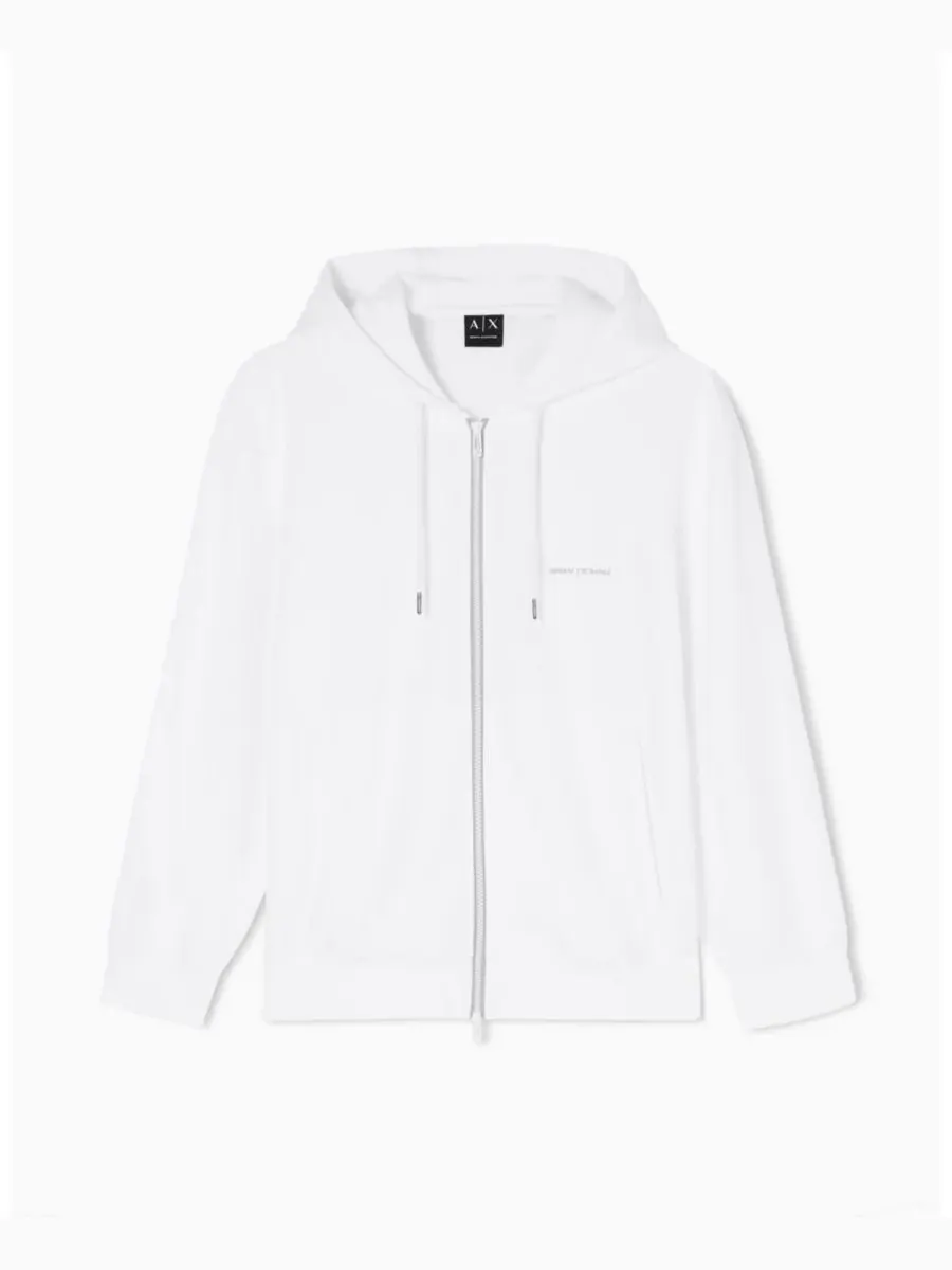 A|X Armani Exchange Мужская белая толстовка на молнии