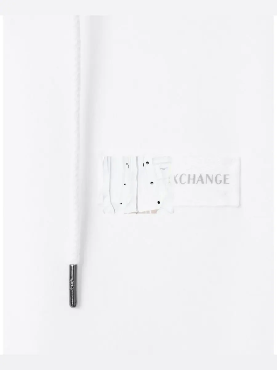 A|X Armani Exchange Мужская белая толстовка на молнии — изображение 4 из 4, бежевый
