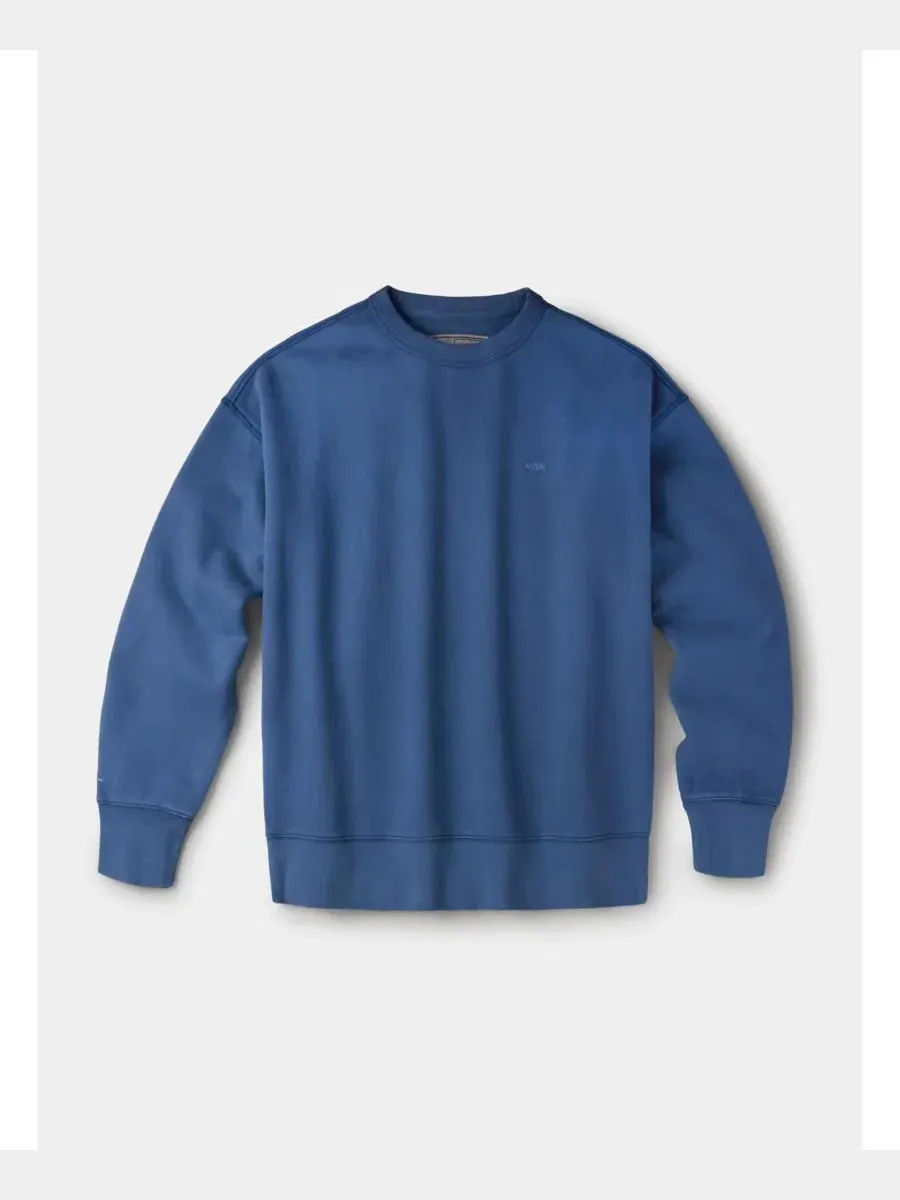 Мужской свитшот с круглым вырезом и свободным кроем Brandon Aubin, Washed Cobalt — изображение 6 из 6