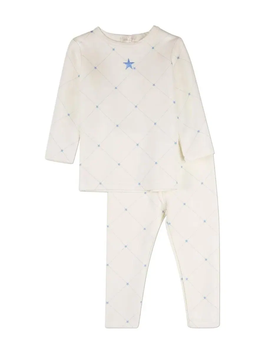 Комплект пижам с принтом Stars and Stitching MeMoi — изображение 1 из 3, синий