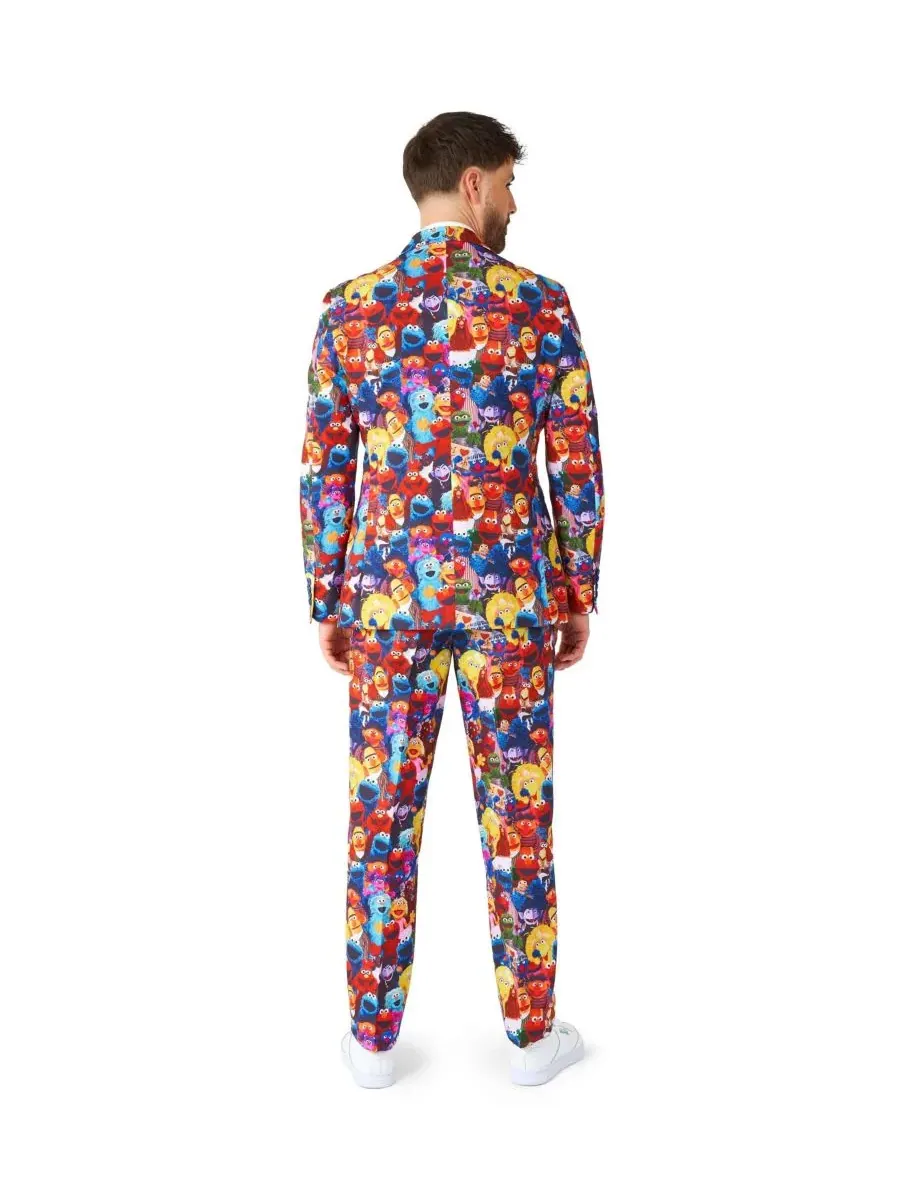 OppoSuits Официальный мужской костюм "Улица Сезам" - приталенный крой - разноцветный — изображение 2 из 7, мульти