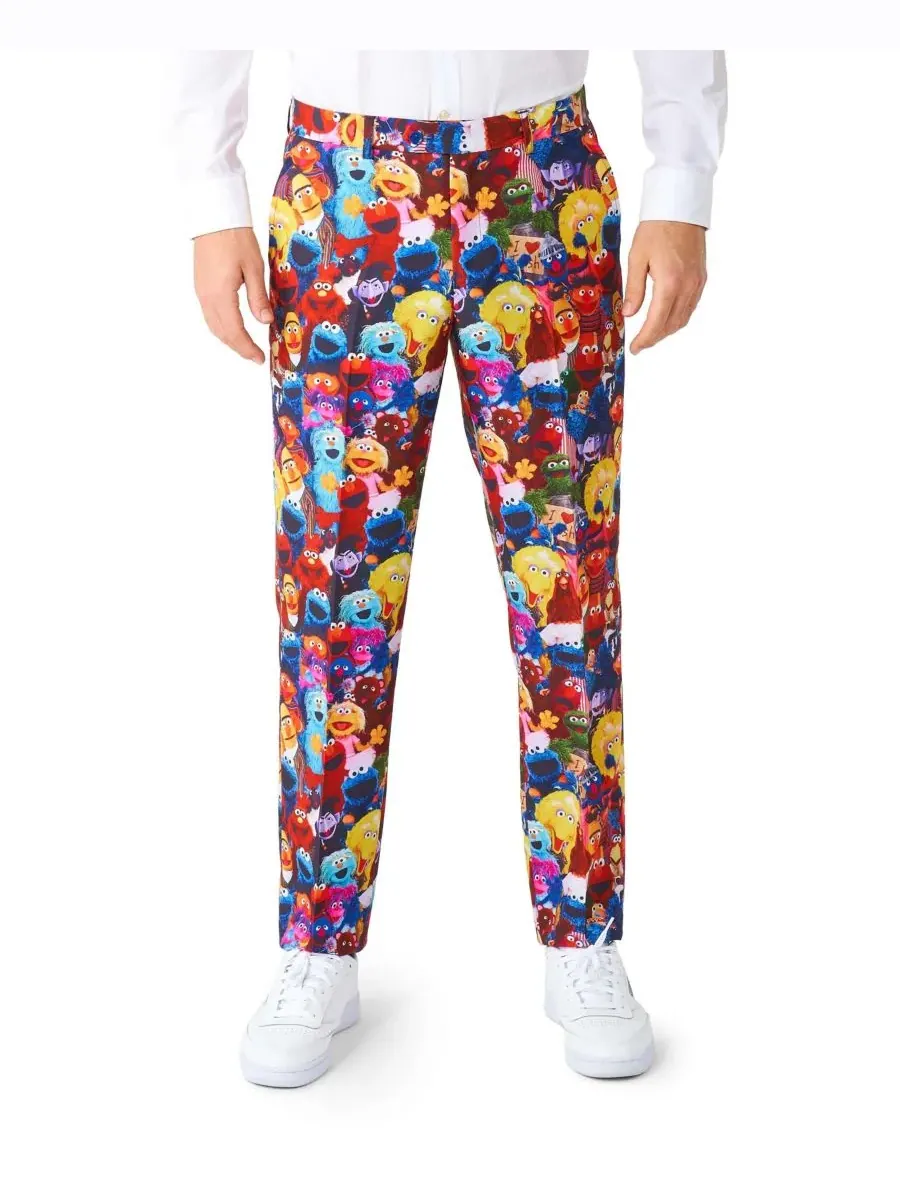 OppoSuits Официальный мужской костюм "Улица Сезам" - приталенный крой - разноцветный — изображение 7 из 7, мульти