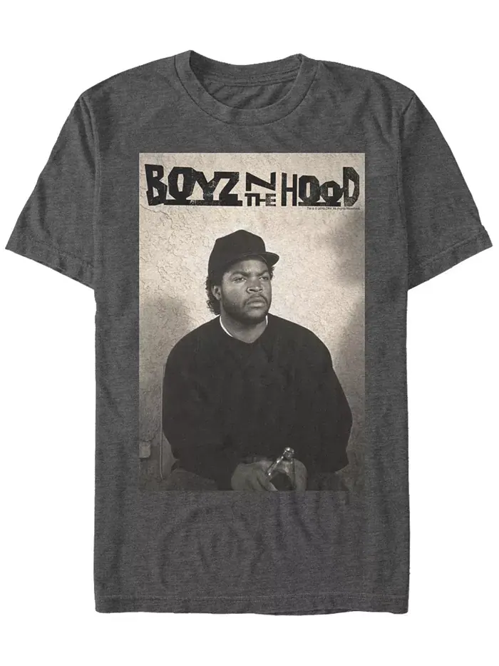 Футболка с коротким рукавом для мужчин Boys N The Hood с принтом Doughboy Fifth Sun — изображение 1 из 1, темный серый