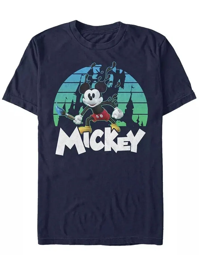 Мужская футболка с коротким рукавом Epic Mickey Mickey Retro Sunset Fifth Sun — изображение 1 из 1, темно-синий