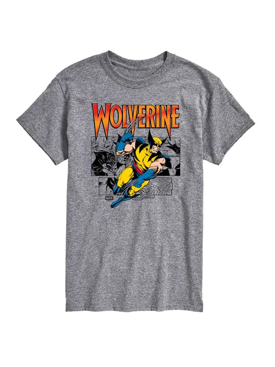 Мужская футболка с коротким рукавом и графическим принтом Marvel Wolverine Comic Pop Airwaves — изображение 1 из 3
